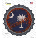 South Carolina Rusty Stamped Novelty Bottle Cap Sticker Decal