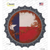 Texas Rusty Stamped Novelty Bottle Cap Sticker Decal
