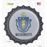 Massachusetts State Flag Novelty Bottle Cap Sticker Decal