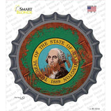 Washington Rusty Stamped Novelty Bottle Cap Sticker Decal