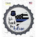 Connecticut Back The Blue Novelty Bottle Cap Sticker Decal
