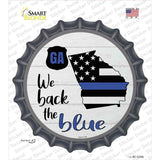Georgia Back The Blue Novelty Bottle Cap Sticker Decal