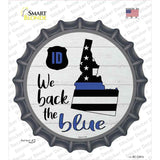 Idaho Back The Blue Novelty Bottle Cap Sticker Decal
