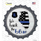 Illinois Back The Blue Novelty Bottle Cap Sticker Decal