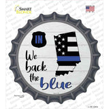Indiana Back The Blue Novelty Bottle Cap Sticker Decal