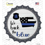 Iowa Back The Blue Novelty Bottle Cap Sticker Decal