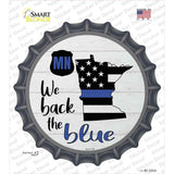 Minnesota Back The Blue Novelty Bottle Cap Sticker Decal
