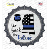 Mississippi Back The Blue Novelty Bottle Cap Sticker Decal