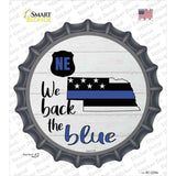 Nebraska Back The Blue Novelty Bottle Cap Sticker Decal