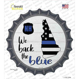 New Hampshire Back The Blue Novelty Bottle Cap Sticker Decal