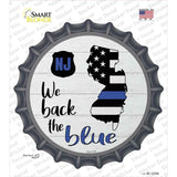 New Jersey Back The Blue Novelty Bottle Cap Sticker Decal