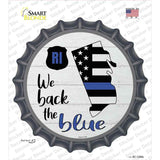 Rhode Island Back The Blue Novelty Bottle Cap Sticker Decal
