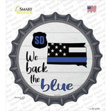 South Dakota Back The Blue Novelty Bottle Cap Sticker Decal