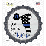 Vermont Back The Blue Novelty Bottle Cap Sticker Decal