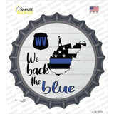 West Virginia Back The Blue Novelty Bottle Cap Sticker Decal