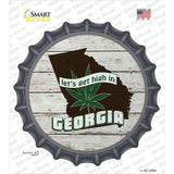 Lets Get High In Georgia Novelty Bottle Cap Sticker Decal
