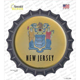 New Jersey State Flag Novelty Bottle Cap Sticker Decal