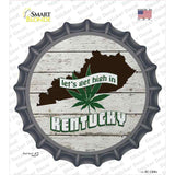 Lets Get High In Kentucky Novelty Bottle Cap Sticker Decal