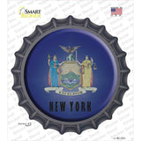 New York State Flag Novelty Bottle Cap Sticker Decal