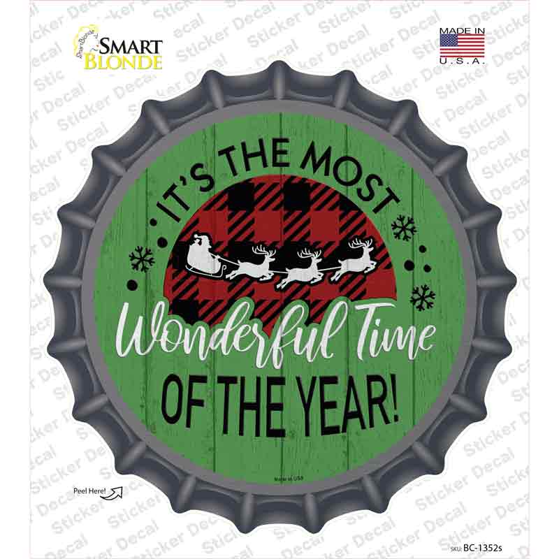 Most Wonderful Time Novelty Bottle Cap Sticker Decal