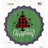 Merry Christmas With Tree Novelty Bottle Cap Sticker Decal