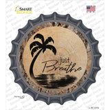 Just Breathe Novelty Bottle Cap Sticker Decal