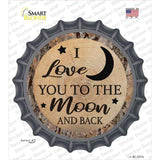 Moon And Back Novelty Bottle Cap Sticker Decal