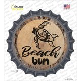 Beach Bum Seaturtle Novelty Bottle Cap Sticker Decal