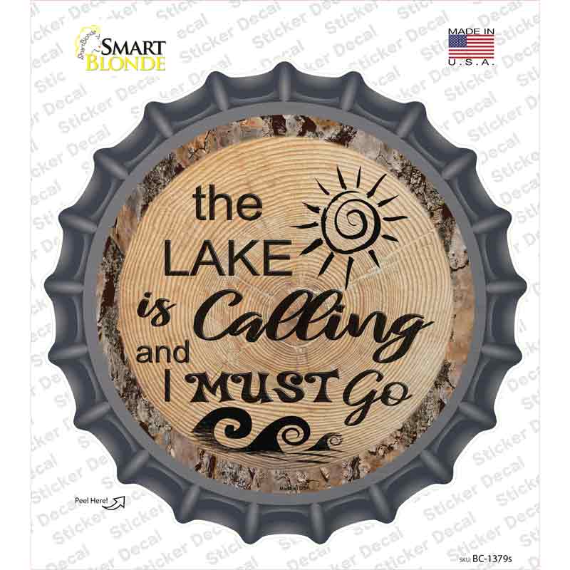 Lake is Calling Novelty Bottle Cap Sticker Decal