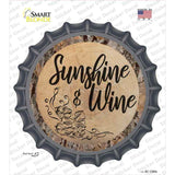 Sunshine and Wine Novelty Bottle Cap Sticker Decal