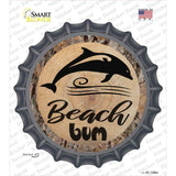 Beach Bum Dolphin Novelty Bottle Cap Sticker Decal