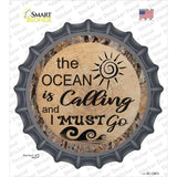 Ocean Is Calling Novelty Bottle Cap Sticker Decal