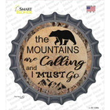 Mountains are Calling Novelty Bottle Cap Sticker Decal