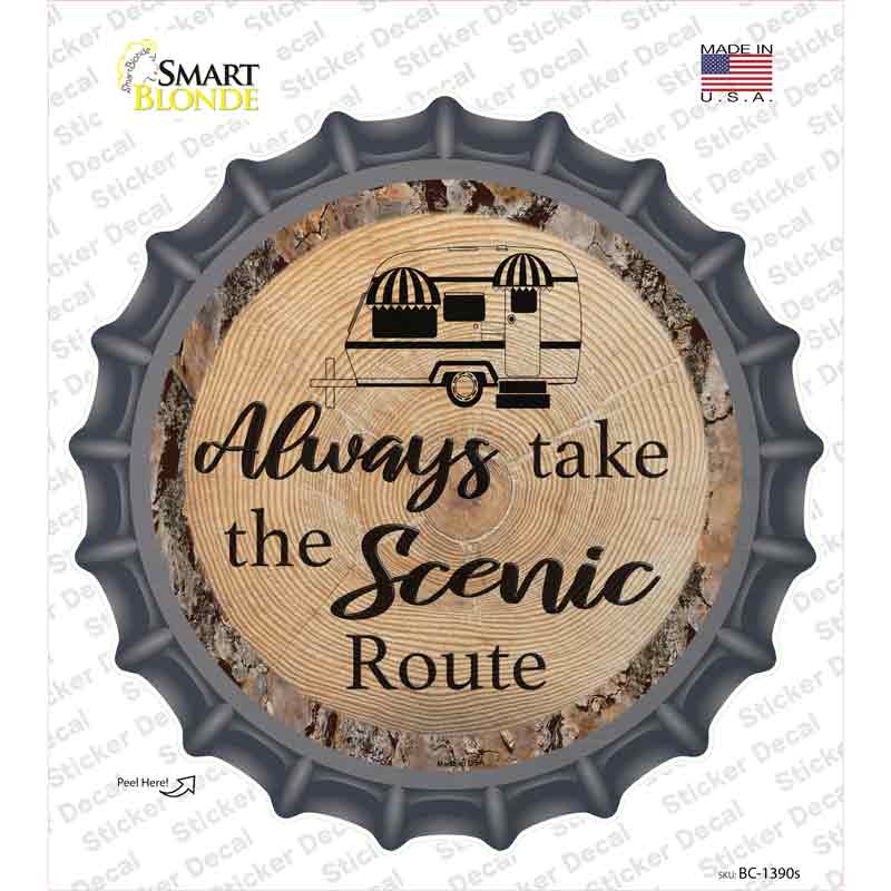 Scenic Route Novelty Bottle Cap Sticker Decal