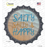 Salty Sandy and Happy Novelty Bottle Cap Sticker Decal
