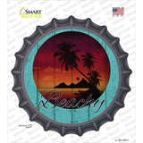 Beachy Sunset Novelty Bottle Cap Sticker Decal