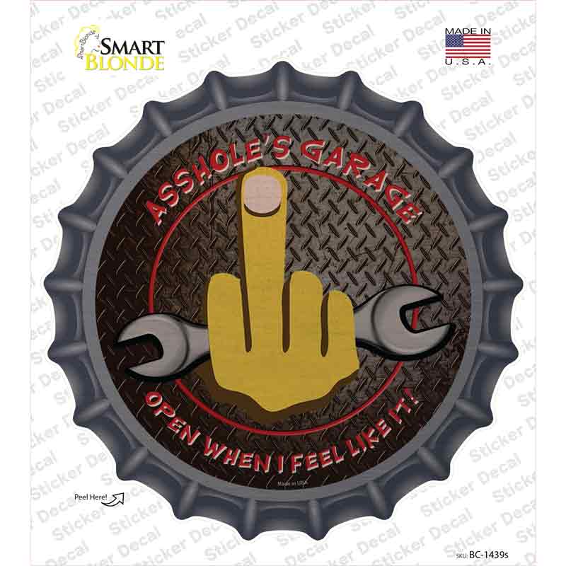Flip Off Wrench Novelty Bottle Cap Sticker Decal