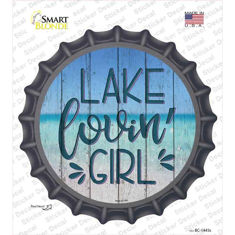 Lake Lovin Girl Novelty Bottle Cap Sticker Decal