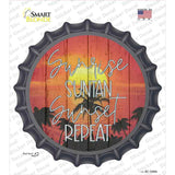 Sunrise Suntan Sunset Novelty Bottle Cap Sticker Decal