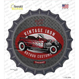 Vintage Iron Red Novelty Bottle Cap Sticker Decal