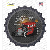 Built For Speed Red Hotrod Novelty Bottle Cap Sticker Decal