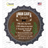 Cave Rules My Rules Novelty Bottle Cap Sticker Decal