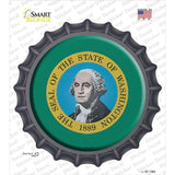 Washington State Flag Novelty Bottle Cap Sticker Decal