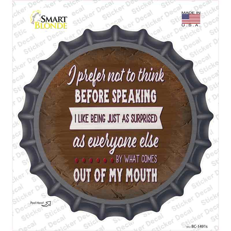 I Like Being Surprised Novelty Bottle Cap Sticker Decal