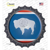 Wyoming State Flag Novelty Bottle Cap Sticker Decal