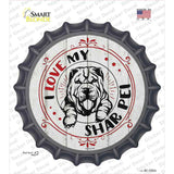 I Love My Shar Pei Novelty Bottle Cap Sticker Decal