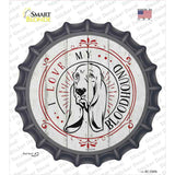 I Love My Bloodhound Novelty Bottle Cap Sticker Decal