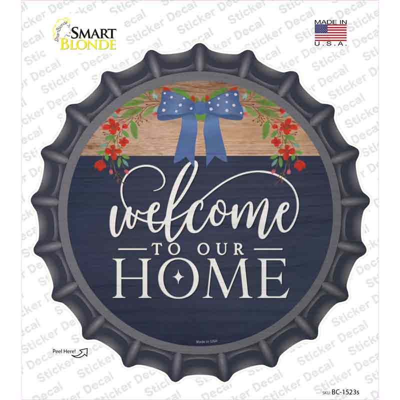 Our Home Bow Novelty Bottle Cap Sticker Decal