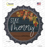 Stay Merry Novelty Bottle Cap Sticker Decal