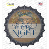 Oh Holy Night Bow Wreath Novelty Bottle Cap Sticker Decal